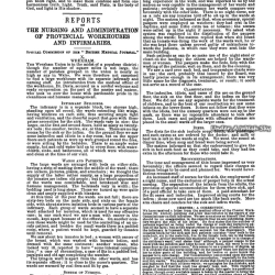 1894, the British Medical Journal report on Wrexham Workhouse