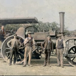 1904 Steam Roller Victor Wrexham District with workmen