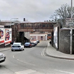 1995 Sunday February 19th demolition of railway bridge on Vicarage Hill