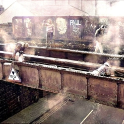 1995 Sunday February 19th demolition of railway bridge on Vicarage Hill