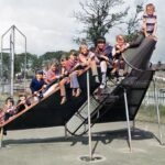 1972 – Kids climb the rocket at Queens Park playground