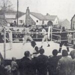 Pentre Broughton Castle inn Car Park Raising money for Wrexham Boxing Club 1970s