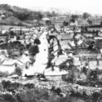 Caergwrle village from the Castle 1912