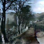 The Llangollen Canal and Railway running in unison at Trevor 1923.