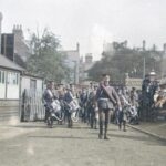 Central Station 1914 Royal Welch Fusiliers march into central station on their way to training at Aberystwyth camp