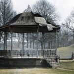 Belle Vue Park 1973  the old Victorian bandstand in poor condition