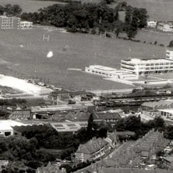 1968 Aerial view towards the Racecourse