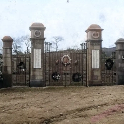 Brynteg Memorial Gates opposite the now demolished Brynteg School on Quarry Road