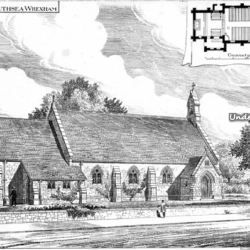 Design for new church in Southsea Wrexham published in The Building News October 24th 1884