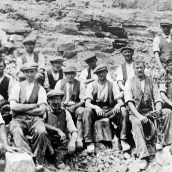 Froncysyllte Chirk Castle Lime & Stone Company. Quarry men in the 1930s