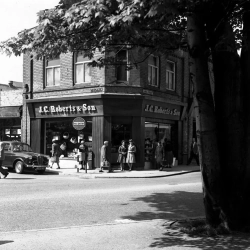 JC Roberts Sons on the corner of Argyle Street and Lord Street Wrexham 1961