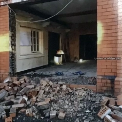 Maesgwyn Road Miners Rescue Station during restoration