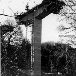 Ruabon, Construction of the flyover between Ruabon and Chirk, taken from the river bank Nr Newbridge 1990 (2)