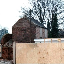 The cottage that was behind Home Aids on Lambpit Street belonging to the Glynn Cinema 1990.