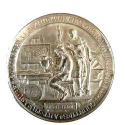Wrexham Art Treasures and Industrial Exhibition commemorative medalion 1876